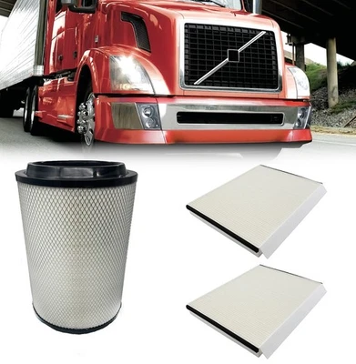 Juego de filtros de aire de cabina y motor para Volvo VNL reemplaza AF26405 AF26472M 20435801 Foto 1 de 4