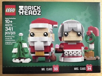 LEGO BRICKHEADZ NAVIDAD 40274 Mr. & Mrs. Claus NISB Nuevo y Precintado Foto 1 de 2