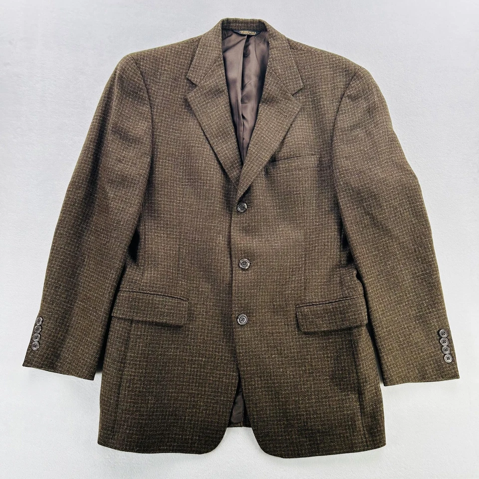 Blazer Austin Reed Para Hombres 38R Marrón Lana Tweed Abrigo Deportivo A Medida EE. UU. Clásico Foto 1 de 4