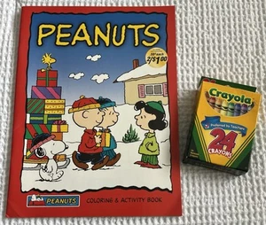 Peanuts Happy Holidays Malbuch & Buntstifte 2003 Charlie Brown Snoopy USA - Bild 1 von 6