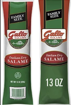 2- PACK GALLO ITALIAN SALAME 13 OZ FRESH **FREE SHIPPING** - Image 1 of 3