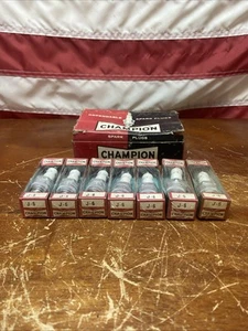 7 NOS Vintage Champion Spark Plugs Made In USA J-6 - Picture 1 of 23