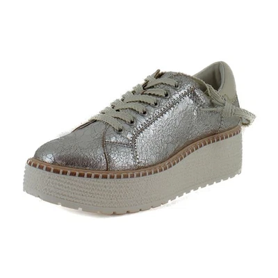 Dolce Vita Twain Women's Fashion Sneakers Silver Crackled Leather Size 10 M - Image 1 of 4