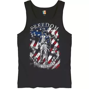 Freedom Isn't Free Tank Top Independence Liberty American Flag Men's Top - Picture 1 of 9