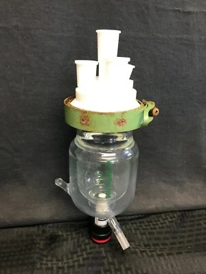 Recipiente de reacción de sobremesa con chaqueta Chemglass 500 ml abrazadera de tapa de brida Schott de 80 mm Foto 1 de 4