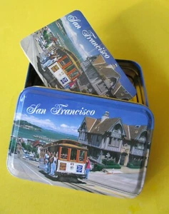 San Francisco Souvenir Cable Car Playing CARD DECK w/Collectible Tin Box - Picture 1 of 3