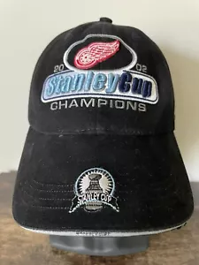 Detroit Red Wings 2002 NHL Stanley Cup New Era Adjustable Hat Cap Black Hockey - Picture 1 of 10