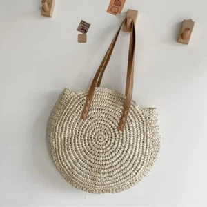 Strandtasche aus gewebtem Stroh mit großer Kapazität für Frauen - Sommerdesign - Bild 1 von 15
