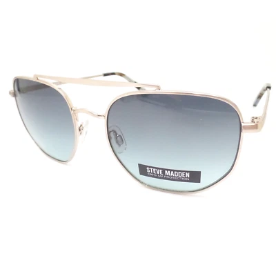 Steve Madden Cutler Oro Pálido Gris Azul Desvanecido 54 mm Nuevas Gafas de Sol Auténticas Foto 1 de 4