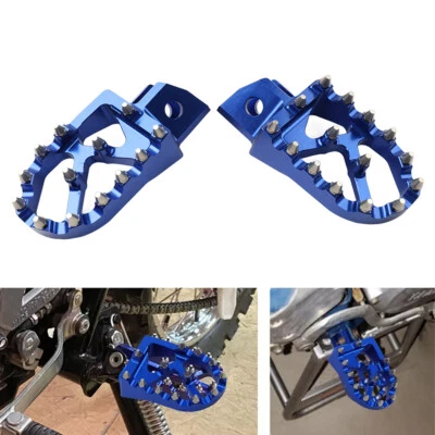 2x estriberas pedales reposapiés para Yamaha YZ80 YZ125 YZ500 TTR90 TTR125 XT250 azul Foto 1 de 4