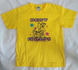Hanna-Barbera Yogi Bear & Boo Boo Best Friends Yellow Youth Small T-Shirt - Picture 1 of 2