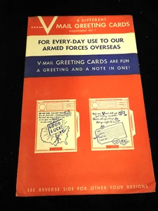 Vtg WWII United States V Mail Greeting Cards - American Greetings - NOS - a - Picture 1 of 9