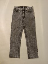 TRUE VINTAGE Guess Stone Washed Jeans Black Charcoal Gray 30x29 Georges Marciano
