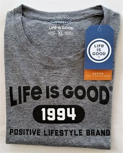 Life Is Good LS Shirt Active Tee Positive Lifestyle Brand UPF Chest53in Men XL - Picture 1 of 9