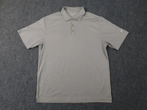 Nike Golf Polo Shirt Mens Large Gray Short Sleeve Dri Fit Swoosh Polyester - Picture 1 of 13