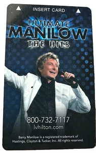 Barry Manilow Las Vegas Hilton Casino Hotel Key Card - Ultimate Manilow The Hits - Picture 1 of 4