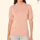 Nwt Adrianna Papell Women's Clip Dot Puff Sleeve Blouse Women’s Size M