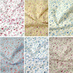 Polycotton Fabric Weaving Rose Garden Floral Flowers - Picture 1 of 7