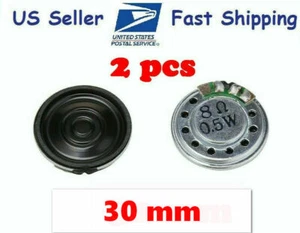 2pc 30mm 1.20" 8-ohm 8Ω 0.5W Audio Speaker Stereo Woofer Loudspeaker Horn | USA  - Picture 1 of 6