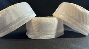 White Muslim Kufi, Men's Topi, Islamic Prayer Cap SIZE 55CM - Picture 1 of 2