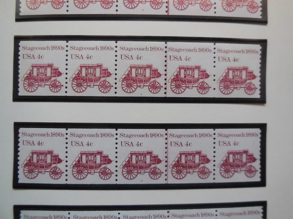 #1898a 4c Stagecoach 1890's PNC5 #3  & #4  MNH OG VF - Image 1 of 1