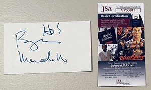 Burgess Meredith Signed Autographed 3x5 Card JSA Certified Rocky Batman