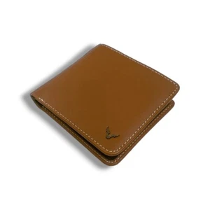 Lazy Kow Handmade Premium Full-Grain Leather Bifold Men's Wallet - Caramel Latte - Picture 1 of 11