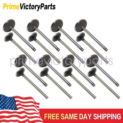 Exhaust and Intake Valves Fit For 99-15 Chevrolet Silverado 4.8L-5.3L V8 OHV 16v - Изображение 1 из 4