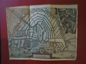 J3725 NETHERLANDS 1720 HARREWIJN MAP AMSTERDAM COPPER ENGRAVED SEE DESC - Picture 1 of 6