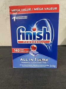 140 Tabs FINISH Powerball Automatic Dishwasher Detergent Pods All in 1 ULTRA - Picture 1 of 7