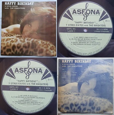 THE KNIGHTERS HAPPY BIRTHDAY (THE BEATLES) 1975 OBSCURE POP LOUNGE CHILEAN PRESS - Image 1 of 4