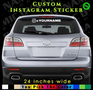 24 inch Custom Instagram Sticker username your name vinyl decal sticker JDM  - Picture 1 of 4
