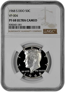 1968 S 50C Proof Kennedy Half Dollar NGC PF 68 Ultra Cameo VP - 004 Top Pop! - Picture 1 of 3