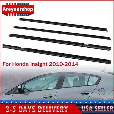 4PCS Outside Window Moulding Weatherstrip For Honda Insight 2010-14 US Foto 1 de 4