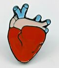Human Heart Colorful Unique Lapel Pin Red Pink and Blue - New