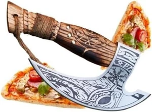 Handmade Pizza Viking Axe Blade Carbon Steel Ash-Wood Handle Eagle Head Perfect - Bild 1 von 6