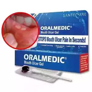 3 X Oralmedic Mouth Ulcer Gel 1 Treatment Fast Pain Relief Made in USA - Picture 1 of 4