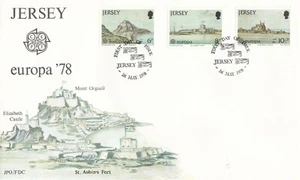 Monuments EUROPA GB Jersey FDC 1978 (138288) - Picture 1 of 1
