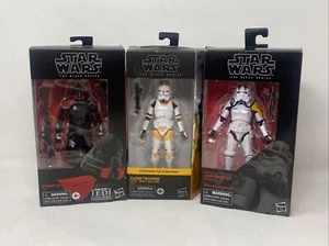 Lot Of 3 Star Wars Black Series Troopers Purge Clone Jumptrooper 6" - Picture 1 of 10