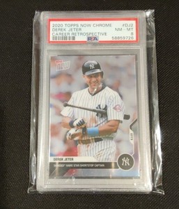 DEREK JETER 2020 TOPPS NOW CHROME #2 Career Retrospective PSA NM-MT 8