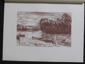 Alfred Sisley  Le Loing près Saint-Mammès  lithographie originale 1897  - Picture 1 of 5