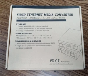 Fiber Ethernet Media Converter Network Communications Equipment - Picture 1 of 12