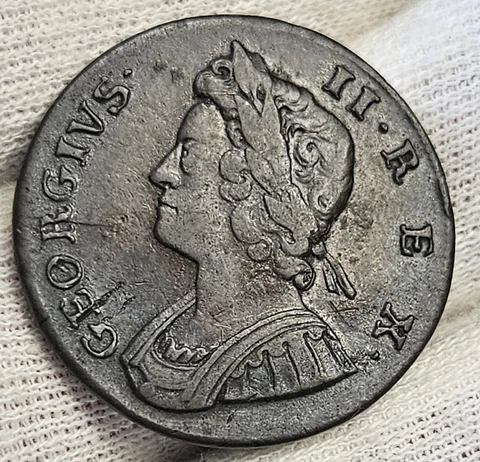 1737 farthing Britannia Cover