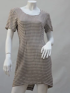 Vintage 90s Gingham Mini Dress By My Michelle Retro Boho Cottagecore - Picture 1 of 7