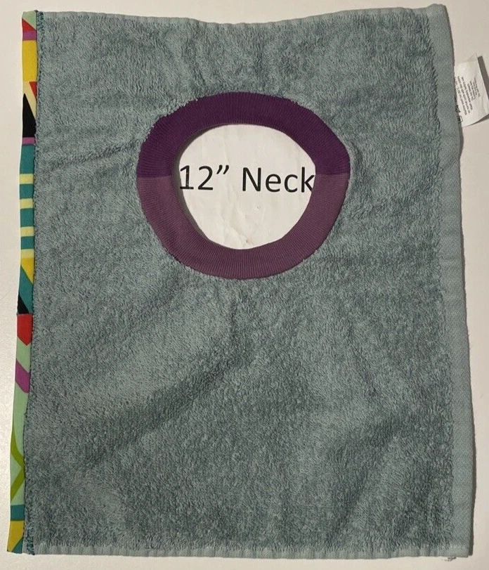 Babero 12" Cuello Pull Over Head Camiseta Necesidades Especiales Baba Toalla Algodón Verde Foto 1 de 1