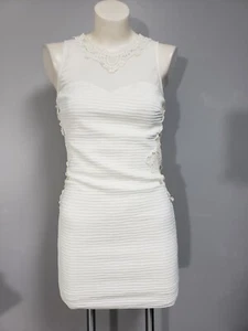 Just Me Cream Lace Dress - Women’s Party Club Formal Dress S  - Picture 1 of 3