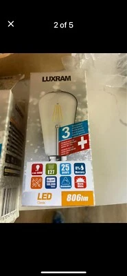 led light Bulbs 8 Luxram 806im Led Classic dimmable 6.5 w warm white - Image 1 of 4