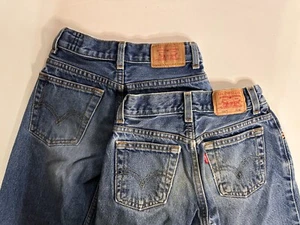Levis 550 / 569 Denim Blue Jean Young Boy Lot Size 7 X - Picture 1 of 9