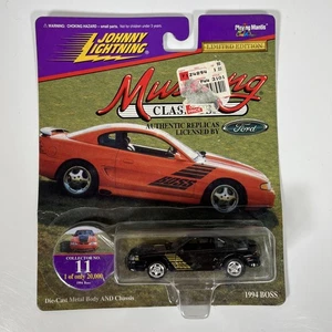 Johnny Lightning Mustang Classics 1994 BOSS White #11 Ford MUSTANG Black - Picture 1 of 6