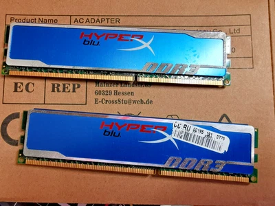 2x 2GB Kingston Hyper X blu. KHX1333C9D3B1K2/4G 4 GB DDR3 1333 MHz PC3-10600U - Immagine 1 di 3